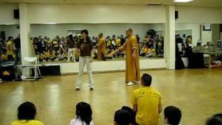 Canada Shaolin Temple - Master Shi Guo Song demonstrating iron shirt