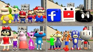 WHICH ARMY IS STRONGER? from 3D SANIC CLONES MEMES in Garry's Mod! (MARIO,LOGO,CARTOON,GAMES)