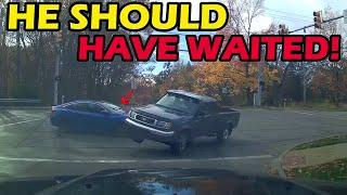 RED LIGHT IDIOT T-BONES TRUCK RIGHT IN FRONT OF CAMMER