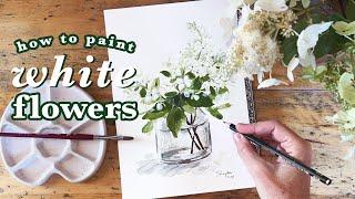 How to Paint White Flowers | Easy Art Tutorial for All Levels