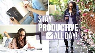 10 Ways To Stay Productive ALL DAY LONG! | Study With Jess