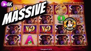 MASSIVE JACKPOT HAND PAY on Buffalo Gold MUST SEE