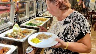 MAMA OLGA TRYING UNLIMITED FILIPINO FOOD FOR THE FIRST TIME!