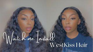 WATCH ME INSTALL This 24inch Loose Wave Transparent Lace Wig! ft. WESTKISS hair (NATURAL & Easy)