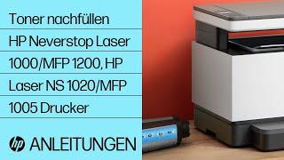 Toner nachfüllen | HP Neverstop Laser 1000/MFP 1200, HP Laser NS 1020/MFP 1005 Drucker | HP