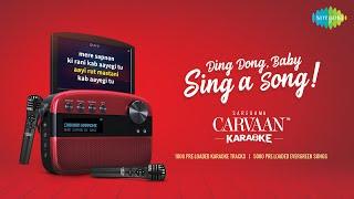 Carvaan Karaoke-1000 Pre-Loaded Karaoke Tracks |Inbuilt Screen | Wireless Mics |5000 Evergreen Songs