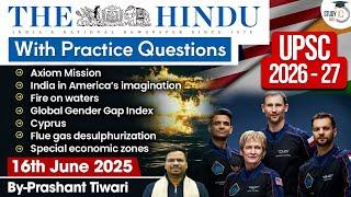The Hindu Analysis | 16th June 2025 | The Hindu NewsPaper Today With Practice Questions