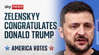 Zelenski felicitó a Trump por su victoria notable | Elecciones de EE. UU. 2024