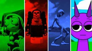 Digital Circus Vs Skibidi Toilet Vs Green Alien Vs Incredibox Sprunki | Alien Dance Battle