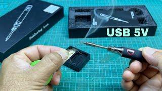 Unboxing And Test 5V 8W Mini USB Soldering Iron