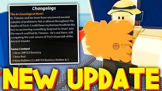 FISCH NEW UPDATE! (NEW CODES, NEW RELIC ROD SHOWCASE, NEW ISLAND LOCATION, DR FINNEUS EVENT) ROBLOX