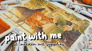  relaxing watercolor painting  ft. meeden art supplies