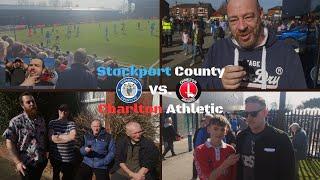 Stockport County vs. Charlton Athletic. 4th vs. 5th ends in a stalemate. #cafc #stockportcounty