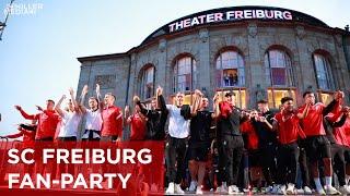 Empfang SC Freiburg nach DFB Pokalfinale | Fan-Party vor dem Stadttheater Freiburg | 22. Mai 2022