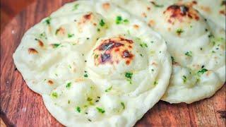 Garlic naan recipe - Without oven - Naan recipe -  Garlic naan on pan