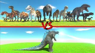 Godzilla 2014 in Battle with All Dinosaurs of Arbs - Animal Revolt Battle Simulator