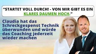 Claudia gibt sogar 3 Daumen hoch  "Das Coaching ist wirklich klasse."