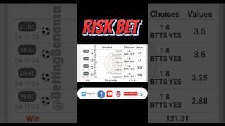 Risk Bet: Check out today's accurate football predictions! #bettingexpert #football #toptips #shorts