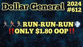 2024#612‍️‍️Dollar General Couponing‼️RUN-RUN‼️ONLY $1.80 OOP‼️Must Watch