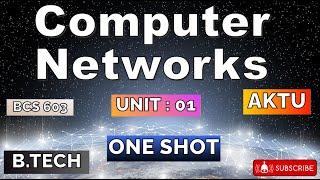 Computer Networks (CN) One Shot Unit : 1 B.Tech AKTU 3rd Year 6th Sem CSE/IT & Allied Branch(BCS603)