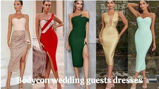 Bodycon wedding guests outfits Cocktail dresses Party dresses