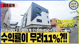 [대구원룸매매][대구상가매매]수익률이 무려11%??대구시청신청사 인근위치~!!