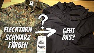 Bundeswehr Flecktarn schwarz färben - geht das? Umfärben von Armeekleidung