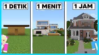 MIPAN & ZUZUZU Buat Rumah 1 Detik Vs 1 Menit Vs 1 Jam! CHALLANGE TERSERU! Di Minecraft