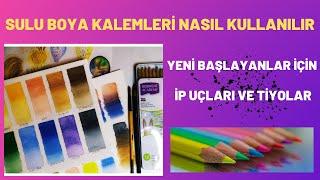 How to use watercolor pencils? For beginners. How to use watercolor pencils.