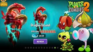 Plants vs Zombies 2 - New World Dragon Li IsLand & New Plants Znake Lily in Version 11.8.1