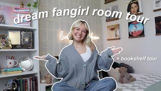 dream fangirl room tour! (my very bookish/fangirl coded room 2024) + bookshelf tour 🪩