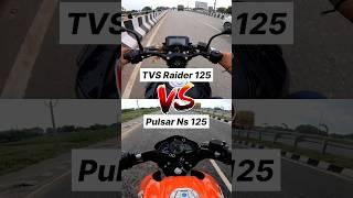 TVS Raider 125 VS Bajaj Pulsar NS 125  #shorts #tvsraider