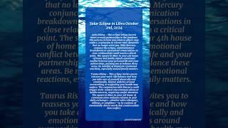 South Node Solar Eclipse in Libra ️ ️ October 2nd, 2024 #astrology #solareclipse #moonmagic