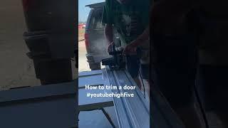 How To Trim A Door #carpenter #carpentry #woodworking #youtube #youtubeshorts