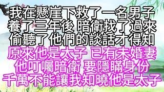 我在懸崖下，救了一名男子，養了三年後，暗衛找了過來，偷聽了他們的談話，才得知，原來他是太子，已有未婚妻，他叮囑暗衛，要隱瞞身份，千萬不能讓我知曉他是太子【幸福人生】#為人處世#生活經驗#情感故事