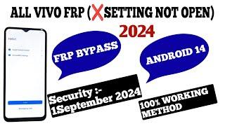 All Vivo Frp Bypass Android 14 Setting Not Open || Vivo Android 14 Frp Bypass Setting Not Working