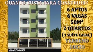 Prédio P127 - 10x20 - 6 apartamentos com 2 quartos ( 1suíte ) e 6 vagas na garagem