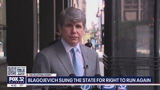 Former Illinois Gov. Rod Blagojevich says he's on a legal quest for 'free, fair, honest elections'