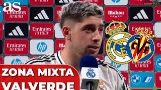 FEDE VALVERDE | ZONA MIXTA REAL MADRID 2 - VILLARREAL 0 y APOYO A CARVAJAL LESIÓN