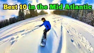 Top 10 BEST ski Resorts in the Mid Atlantic | Ranked Worst to Best