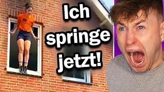 Gеmоbbtes Mädchen SPRINGT AUS FENSTER