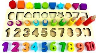 Fun’N Learning Activity for Numbers, Shapes Colors | Montessori Puzzles | Best learning For Toddlers