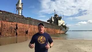 UNC professor & video journalist Jim Kitchen visits the ship cemetery in Angola