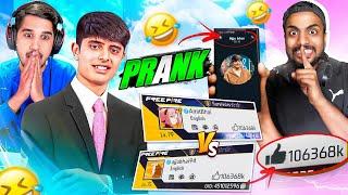 Ajjubhai , AmitBhai In Lobby  Prank On Live Streamer Funny Reaction  - Garena Frre Fire Max