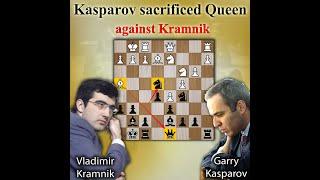 Kasparov sacrificed queen against Kramnik | Kramnik vs Kasparov 1994