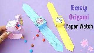 How to make easy paper watch /Origami paper Watch / Easy Origami / Paper watch / DIY /school craft