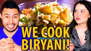 WE COOK BIRYANI! | Indian Cooking Vlog | Jaby Koay & Achara Kirk!