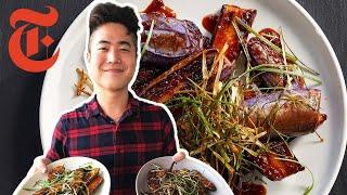 Gochujang-Glazed Eggplant With Fried Scallions | Eric Kim | NYT Cooking