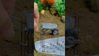 Guide on how to make a two-story F-shaped house from mini bricks.  #miniature #diy #shorts