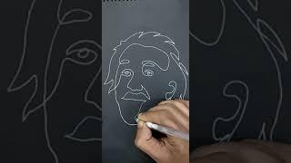 Draw Albert Einstein portrait | Easy drawing idea #shorts #shortvideo #foryou #subscribe #portrait